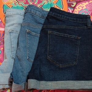 Sonoma Denim Shorts Trio in Blue Shades